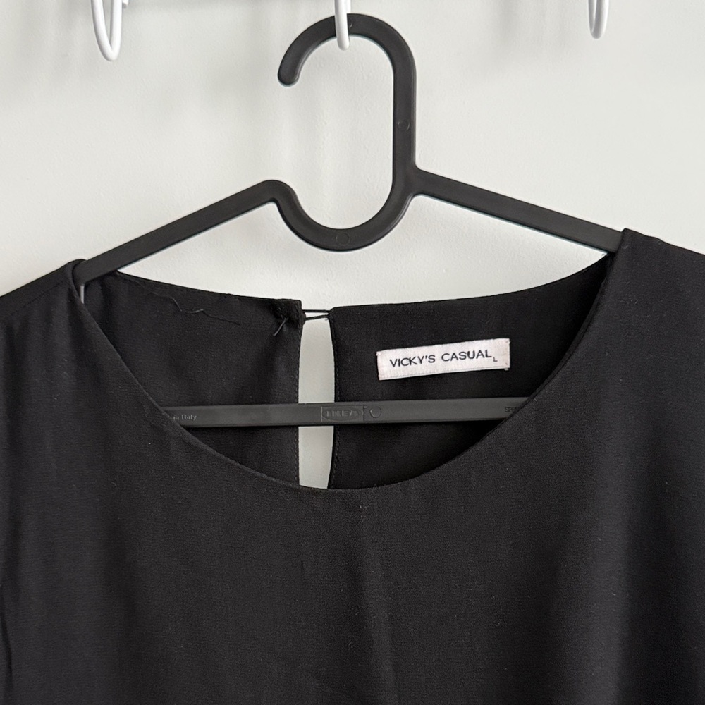 Black Ruffle Mini Dress - Picture 6 of 8